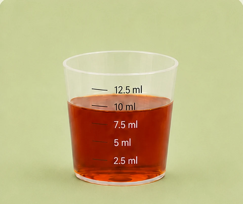 Measuring cup with millilitre markings