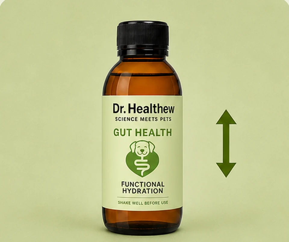 Bottle with arrows showing the shaking motion