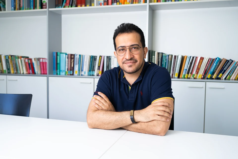 Dr. Farshad Goodarzi in his office